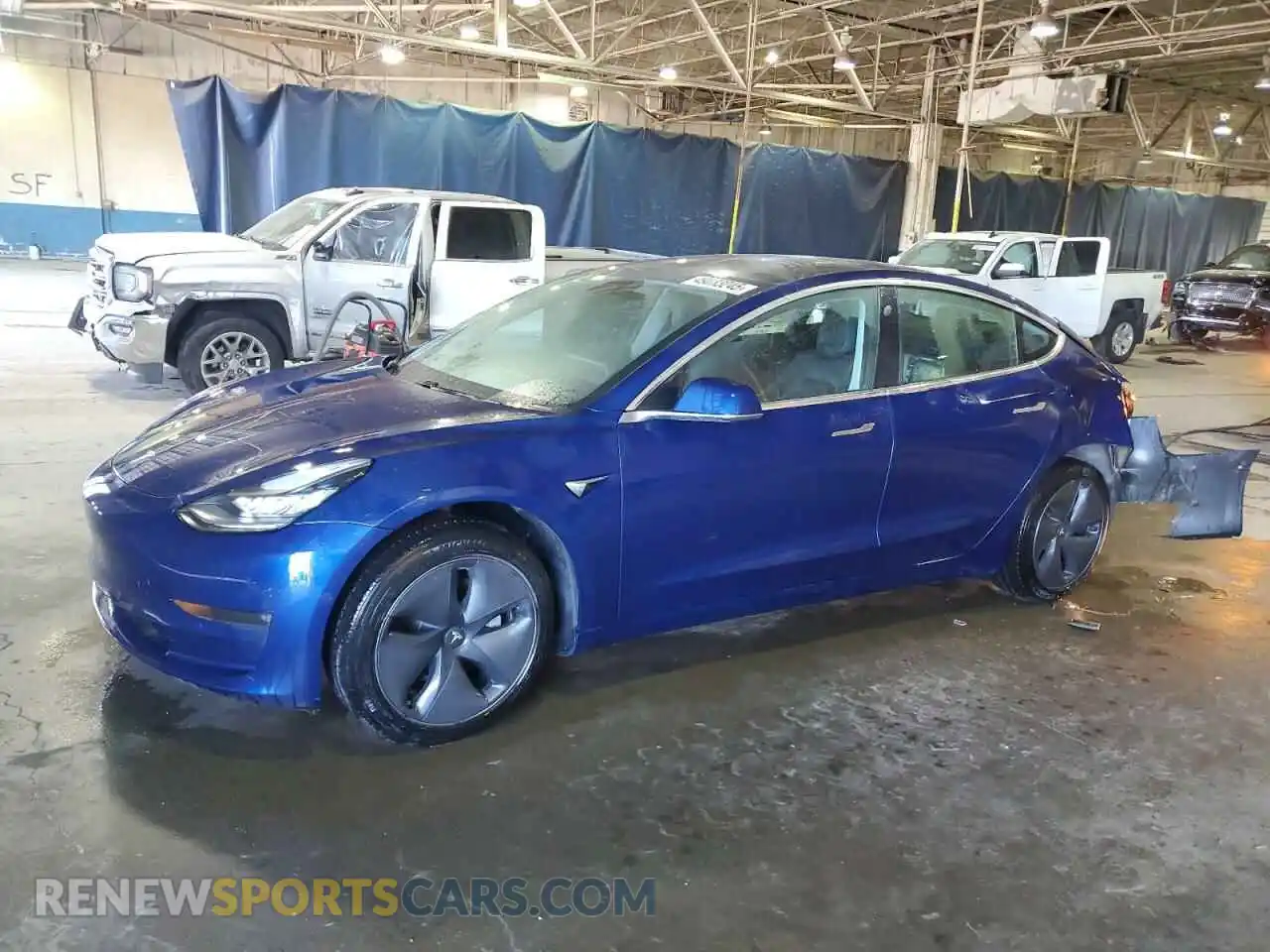 1 Photograph of a damaged car 5YJ3E1EB5KF452772 TESLA MODEL 3 2019