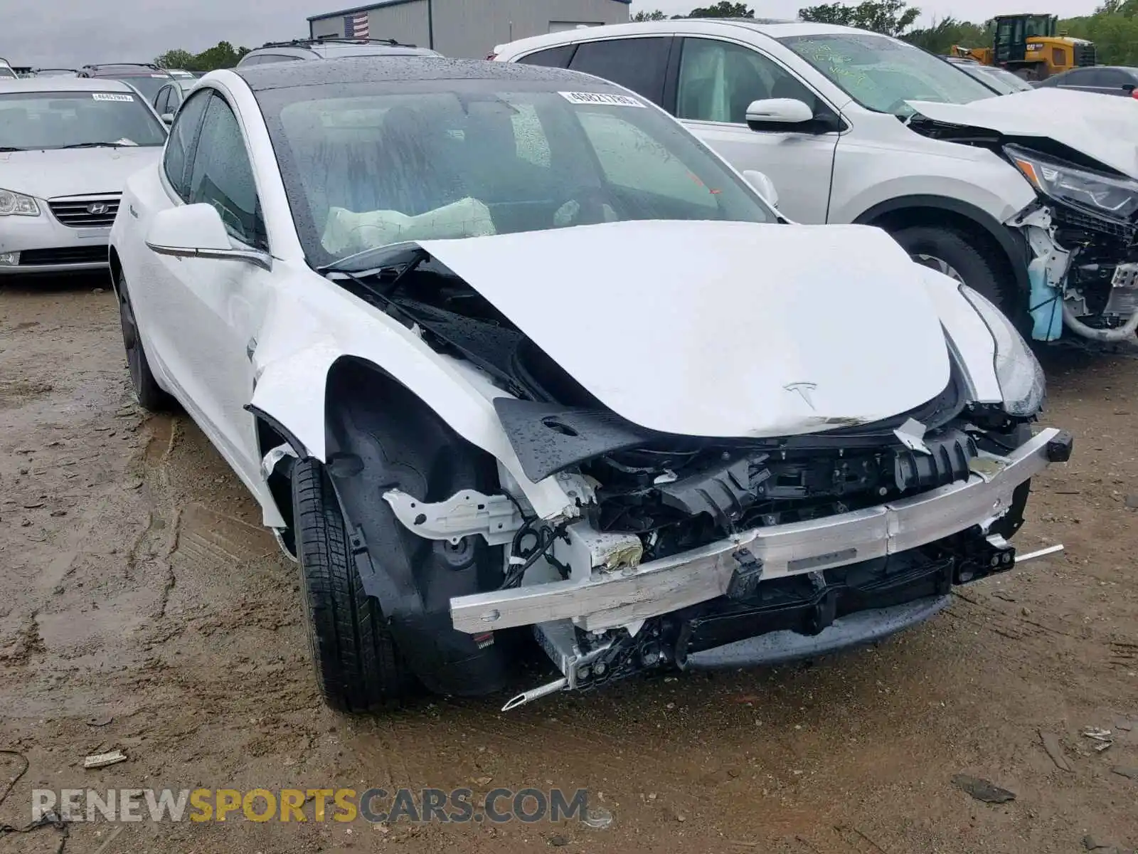 1 Photograph of a damaged car 5YJ3E1EB5KF452917 TESLA MODEL 3 2019