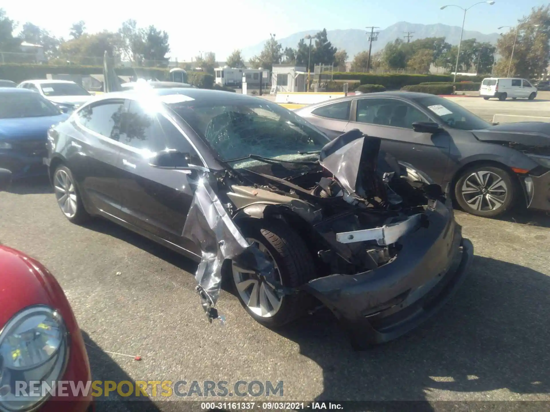 1 Photograph of a damaged car 5YJ3E1EB5KF465182 TESLA MODEL 3 2019
