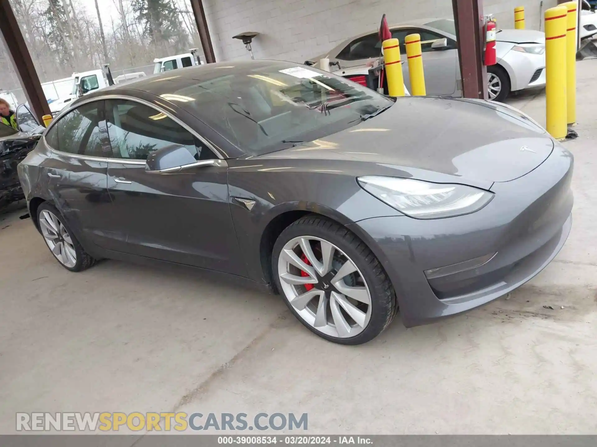 1 Photograph of a damaged car 5YJ3E1EB5KF477574 TESLA MODEL 3 2019