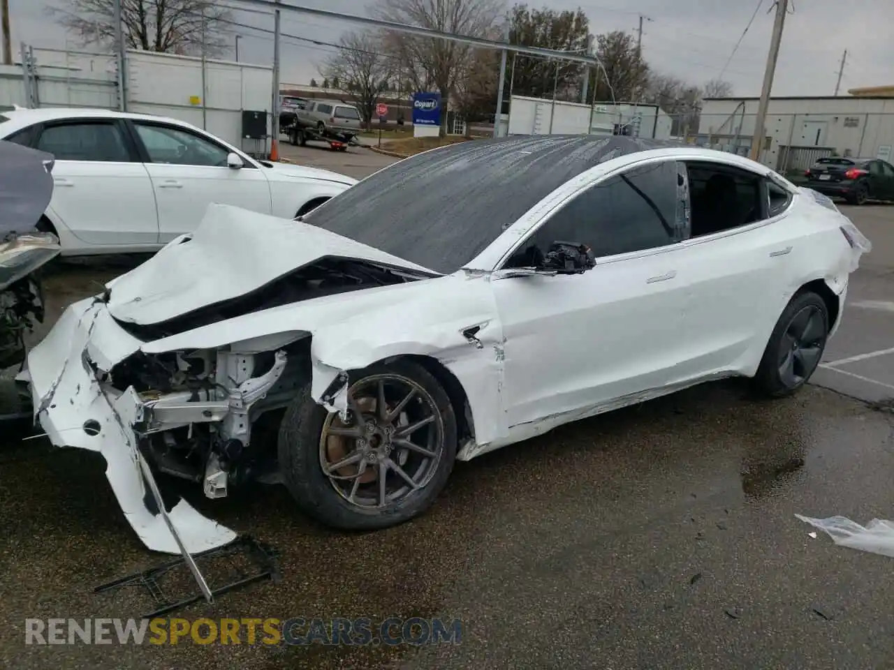 1 Photograph of a damaged car 5YJ3E1EB5KF510718 TESLA MODEL 3 2019
