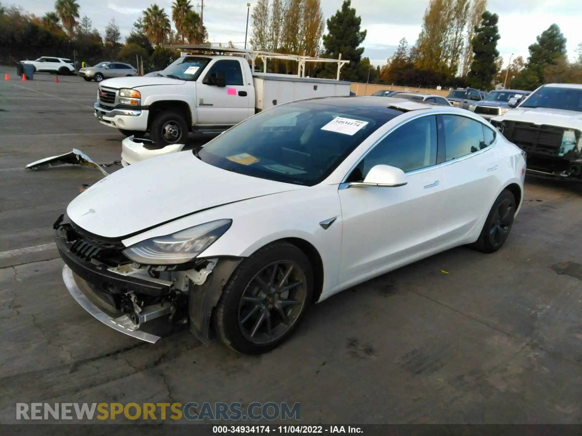2 Photograph of a damaged car 5YJ3E1EB5KF510993 TESLA MODEL 3 2019
