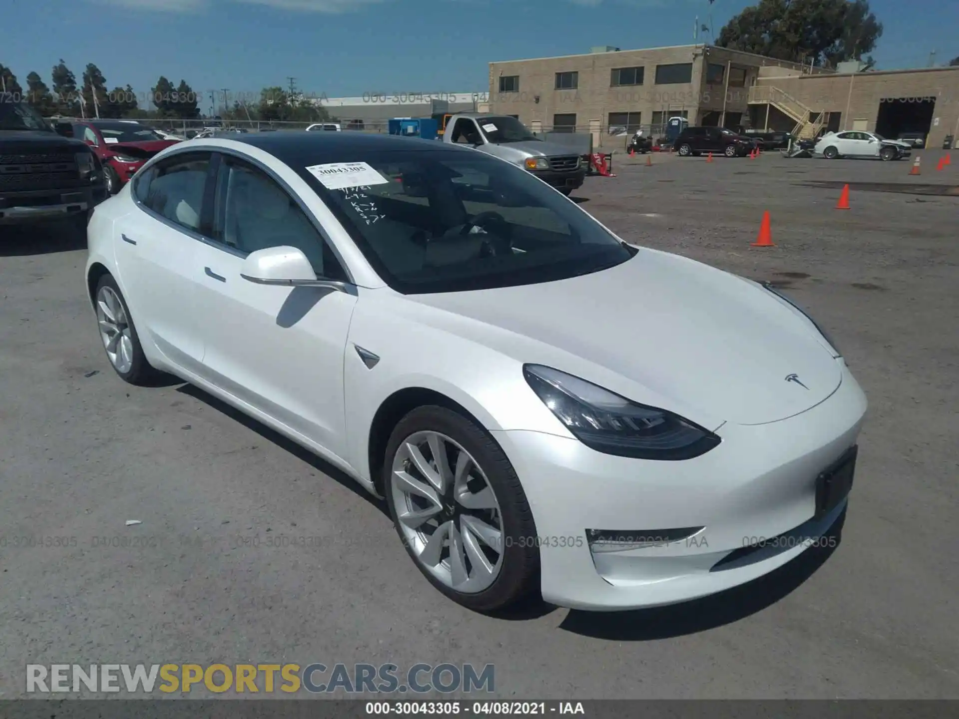 1 Photograph of a damaged car 5YJ3E1EB5KF513473 TESLA MODEL 3 2019