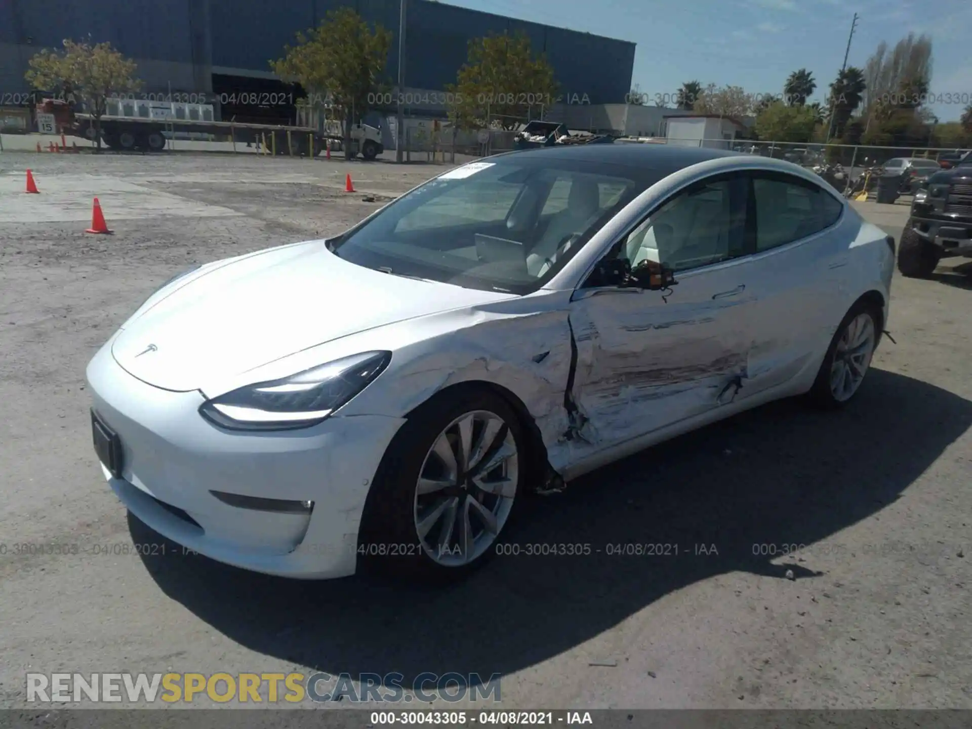 2 Photograph of a damaged car 5YJ3E1EB5KF513473 TESLA MODEL 3 2019