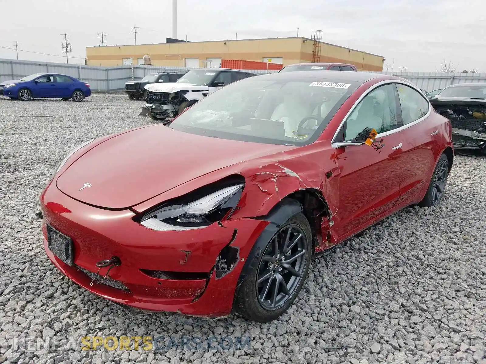2 Photograph of a damaged car 5YJ3E1EB5KF535277 TESLA MODEL 3 2019