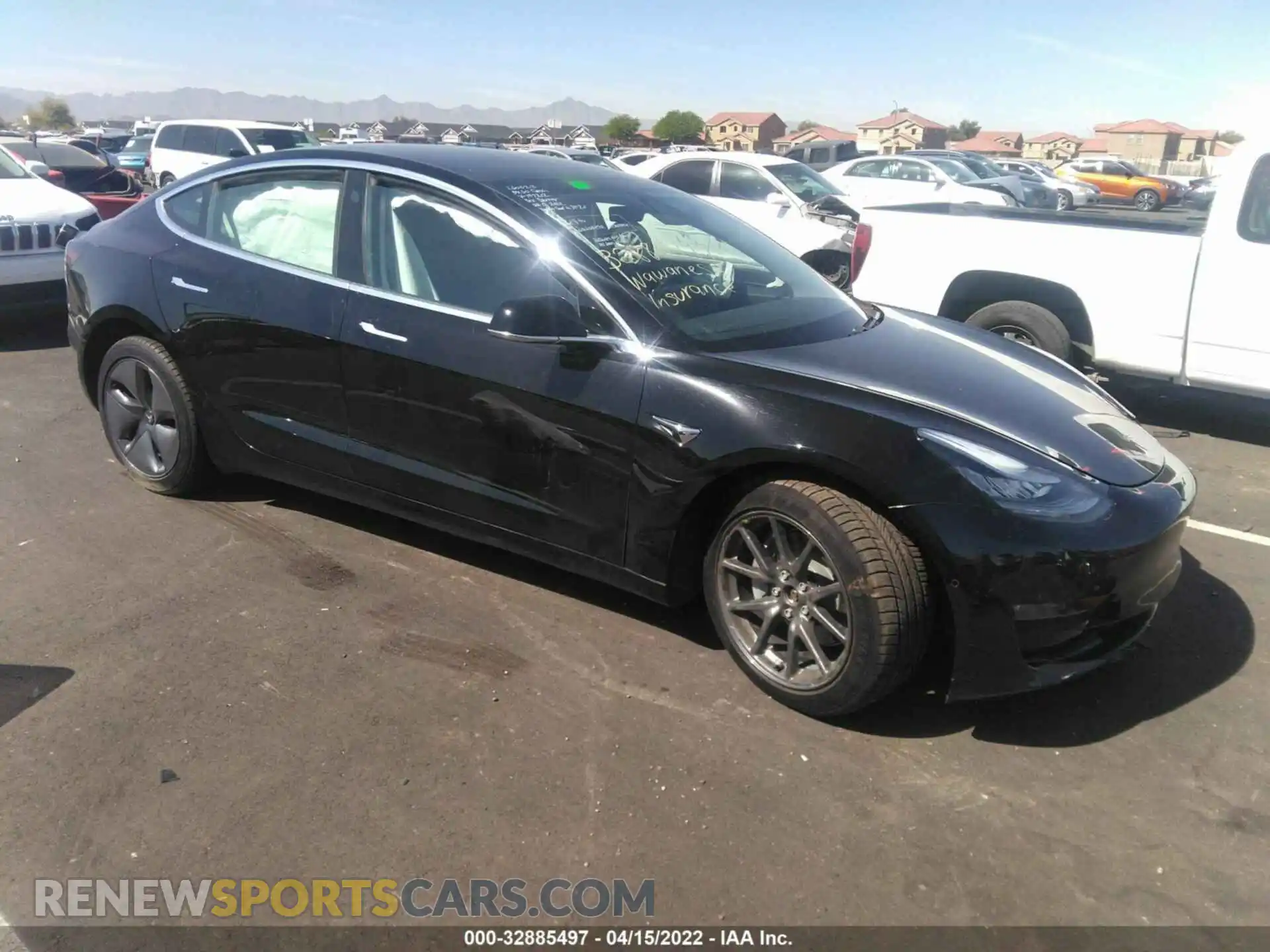 1 Photograph of a damaged car 5YJ3E1EB6KF197212 TESLA MODEL 3 2019