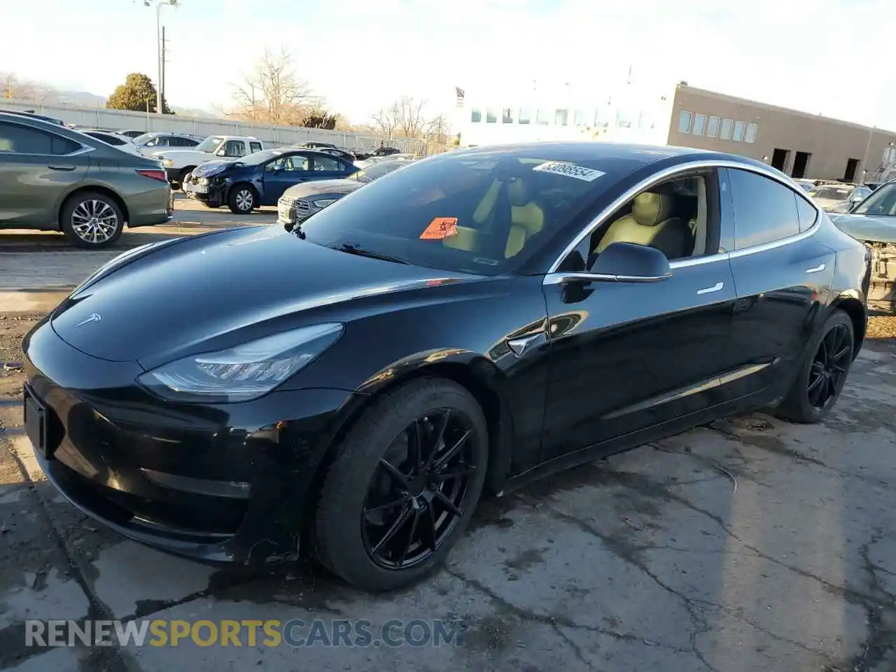 1 Photograph of a damaged car 5YJ3E1EB6KF199185 TESLA MODEL 3 2019