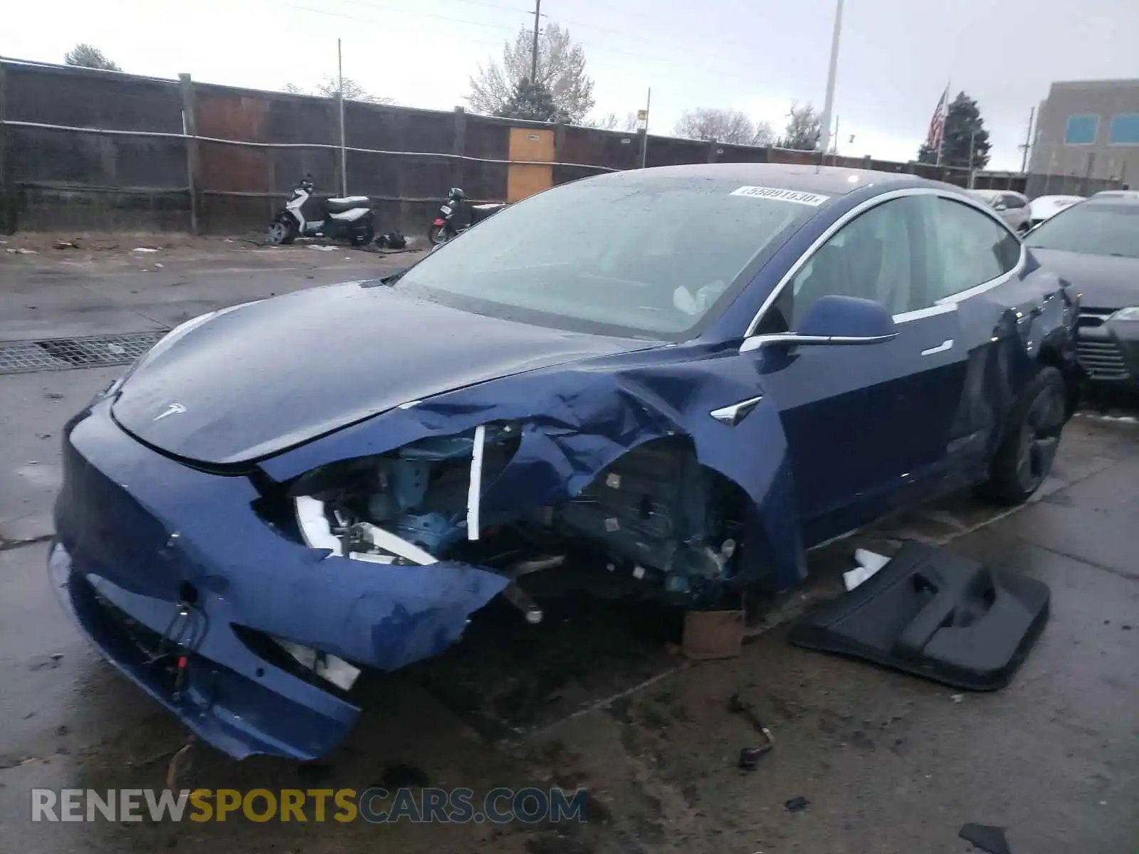 2 Photograph of a damaged car 5YJ3E1EB6KF199297 TESLA MODEL 3 2019
