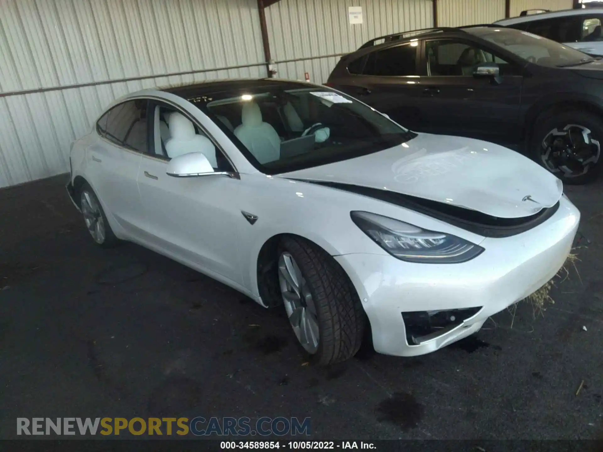 1 Photograph of a damaged car 5YJ3E1EB6KF213876 TESLA MODEL 3 2019