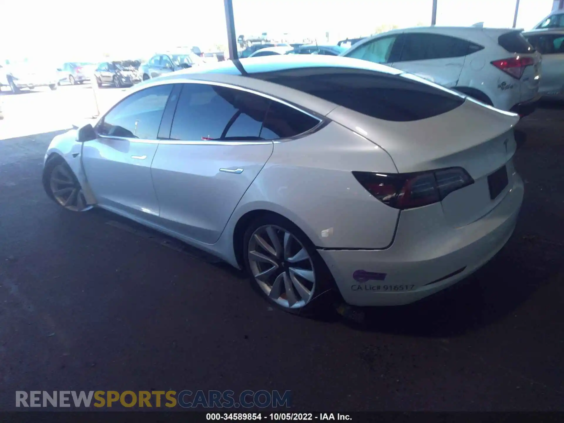 3 Photograph of a damaged car 5YJ3E1EB6KF213876 TESLA MODEL 3 2019