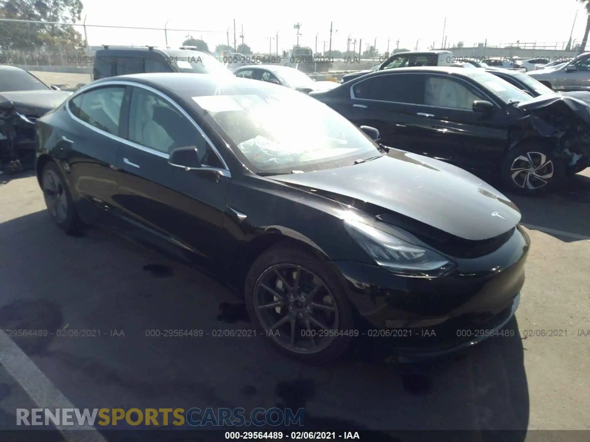 1 Photograph of a damaged car 5YJ3E1EB6KF361347 TESLA MODEL 3 2019