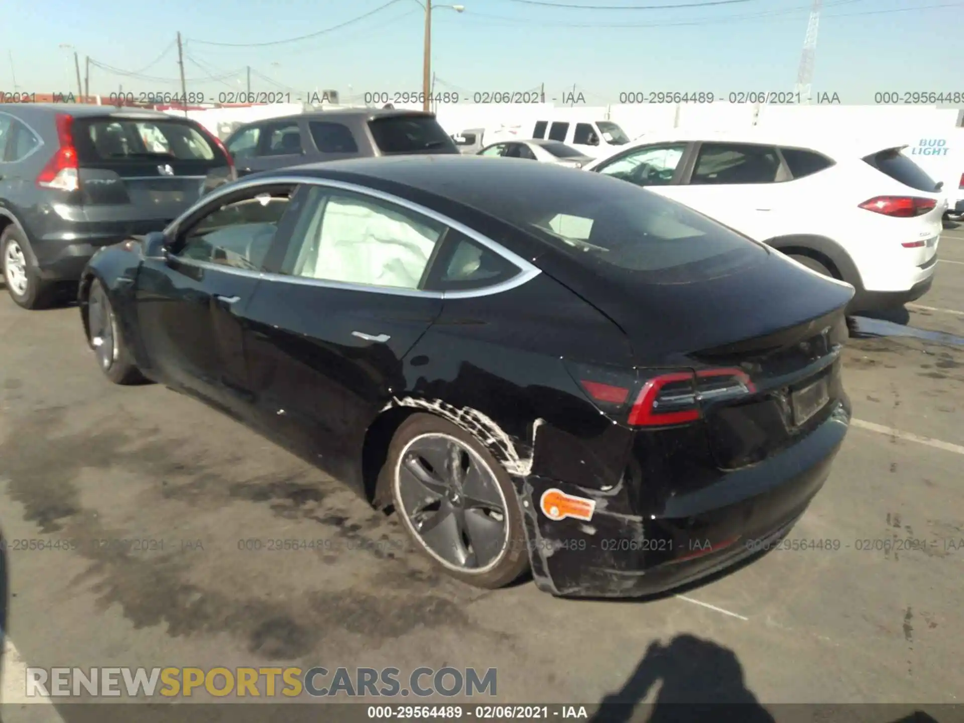 3 Photograph of a damaged car 5YJ3E1EB6KF361347 TESLA MODEL 3 2019