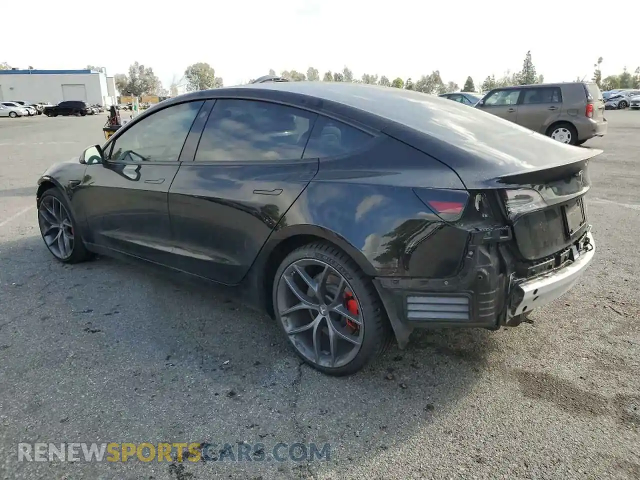 2 Photograph of a damaged car 5YJ3E1EB6KF388841 TESLA MODEL 3 2019