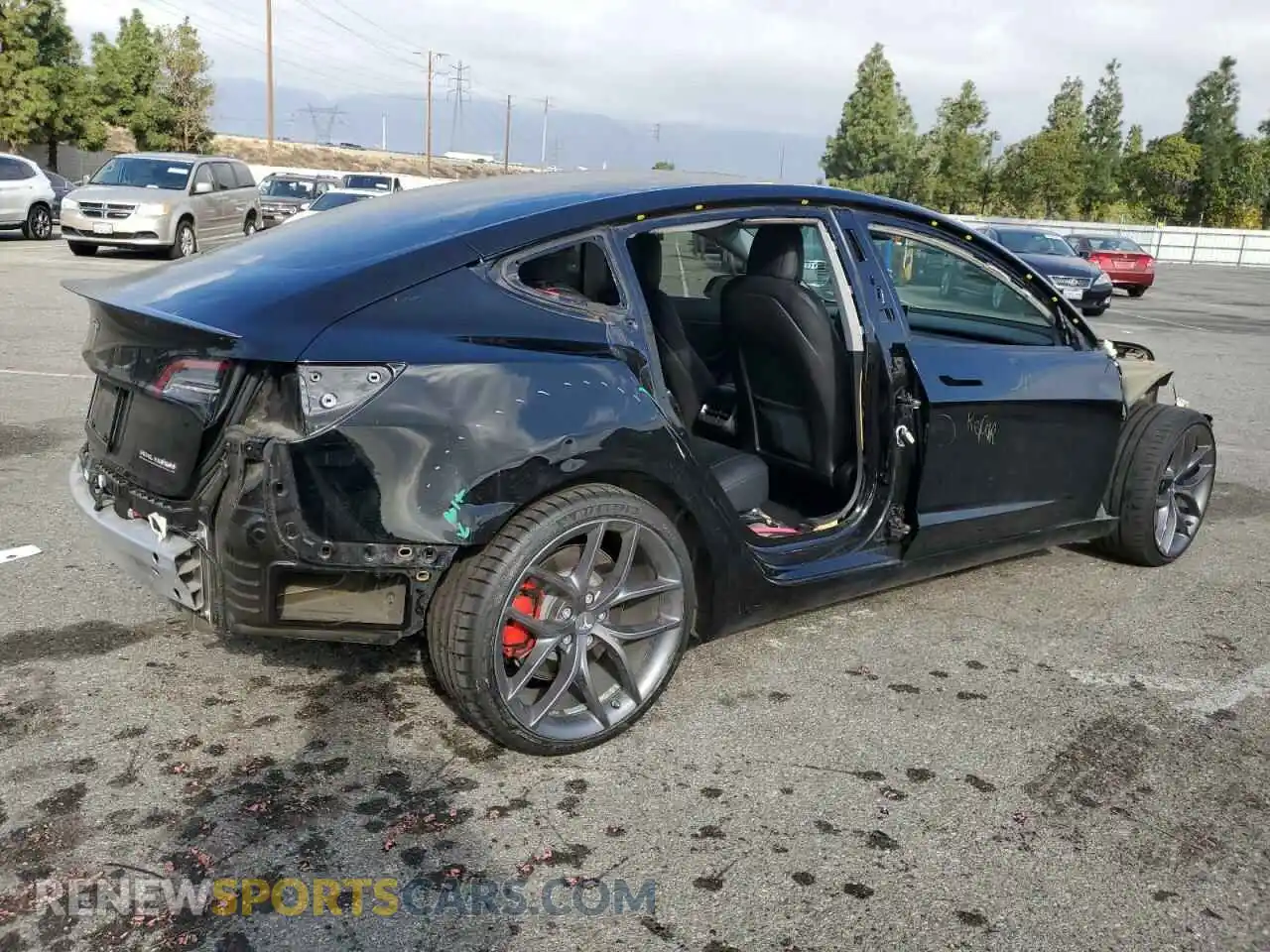 3 Photograph of a damaged car 5YJ3E1EB6KF388841 TESLA MODEL 3 2019