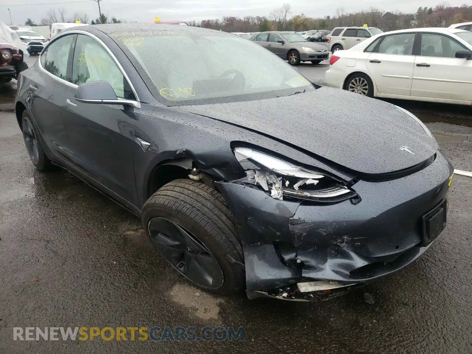 1 Photograph of a damaged car 5YJ3E1EB6KF390850 TESLA MODEL 3 2019