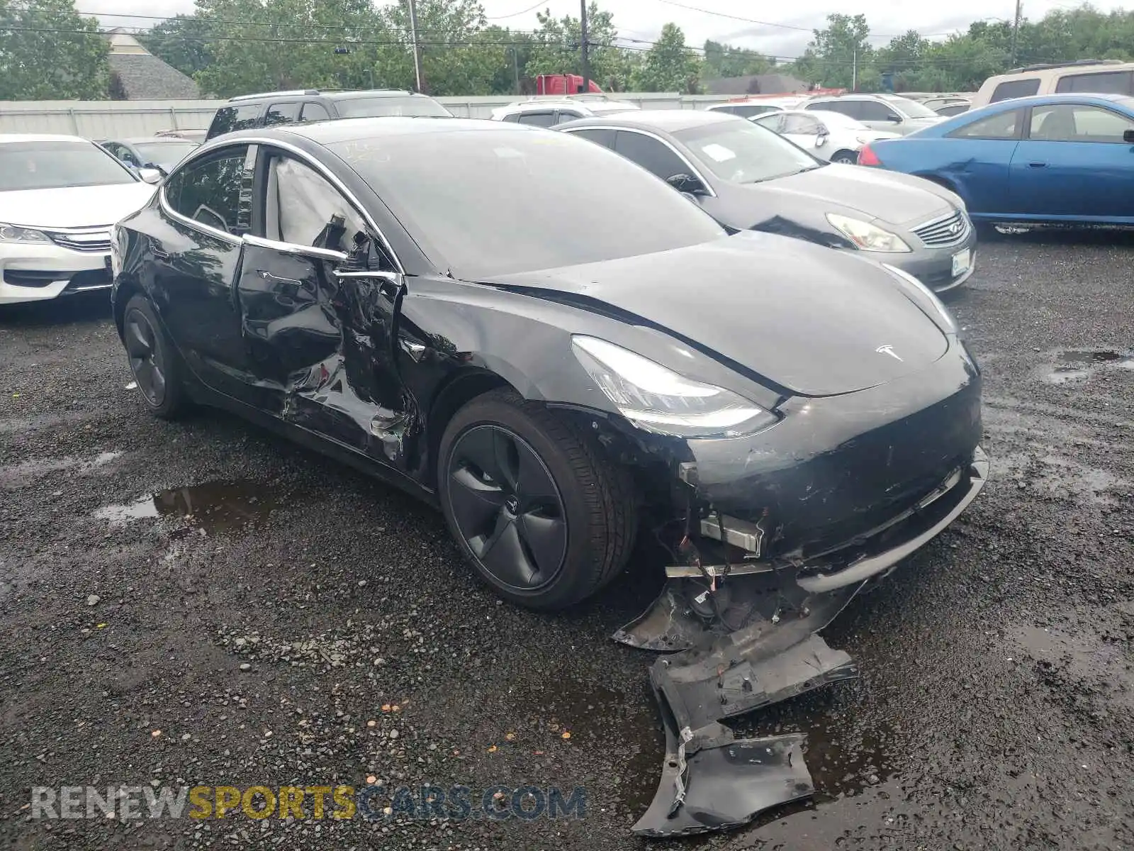 1 Photograph of a damaged car 5YJ3E1EB6KF406710 TESLA MODEL 3 2019