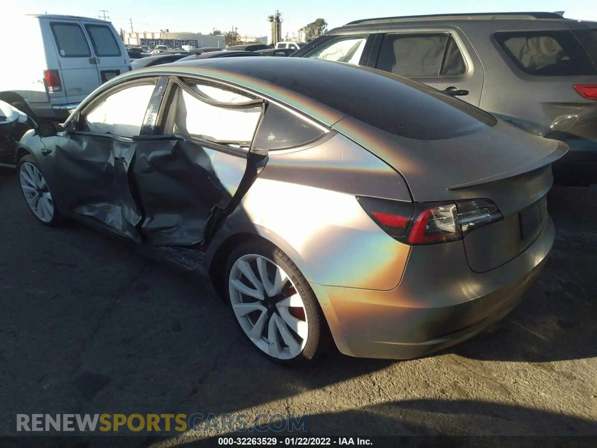 3 Photograph of a damaged car 5YJ3E1EB6KF438850 TESLA MODEL 3 2019