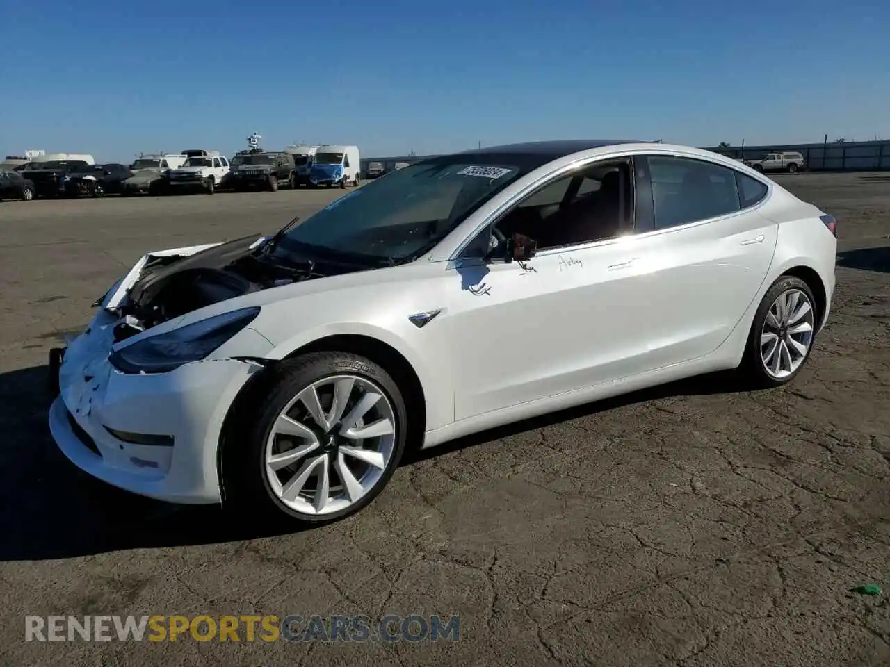 1 Photograph of a damaged car 5YJ3E1EB6KF453512 TESLA MODEL 3 2019