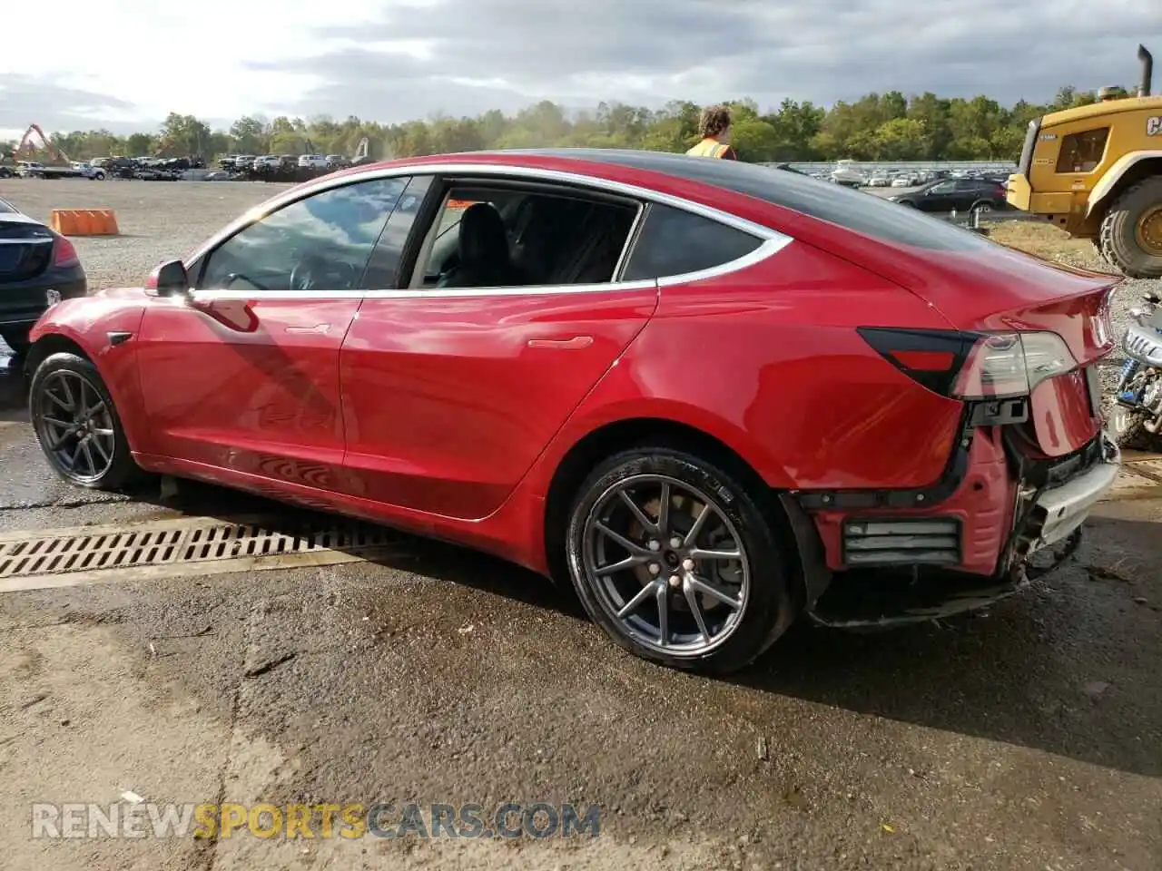 2 Photograph of a damaged car 5YJ3E1EB6KF464817 TESLA MODEL 3 2019