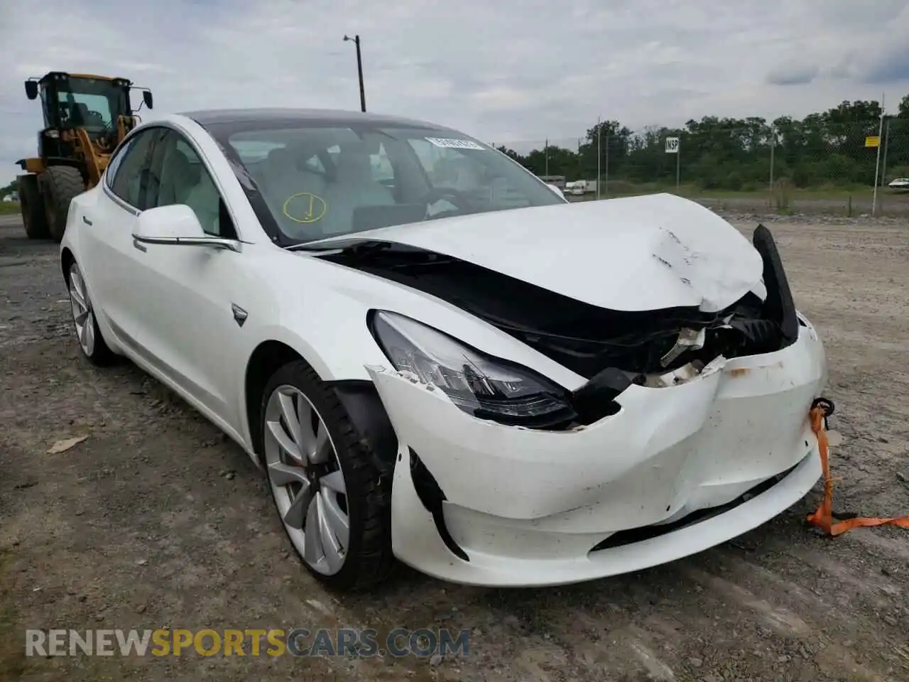 1 Photograph of a damaged car 5YJ3E1EB6KF470083 TESLA MODEL 3 2019
