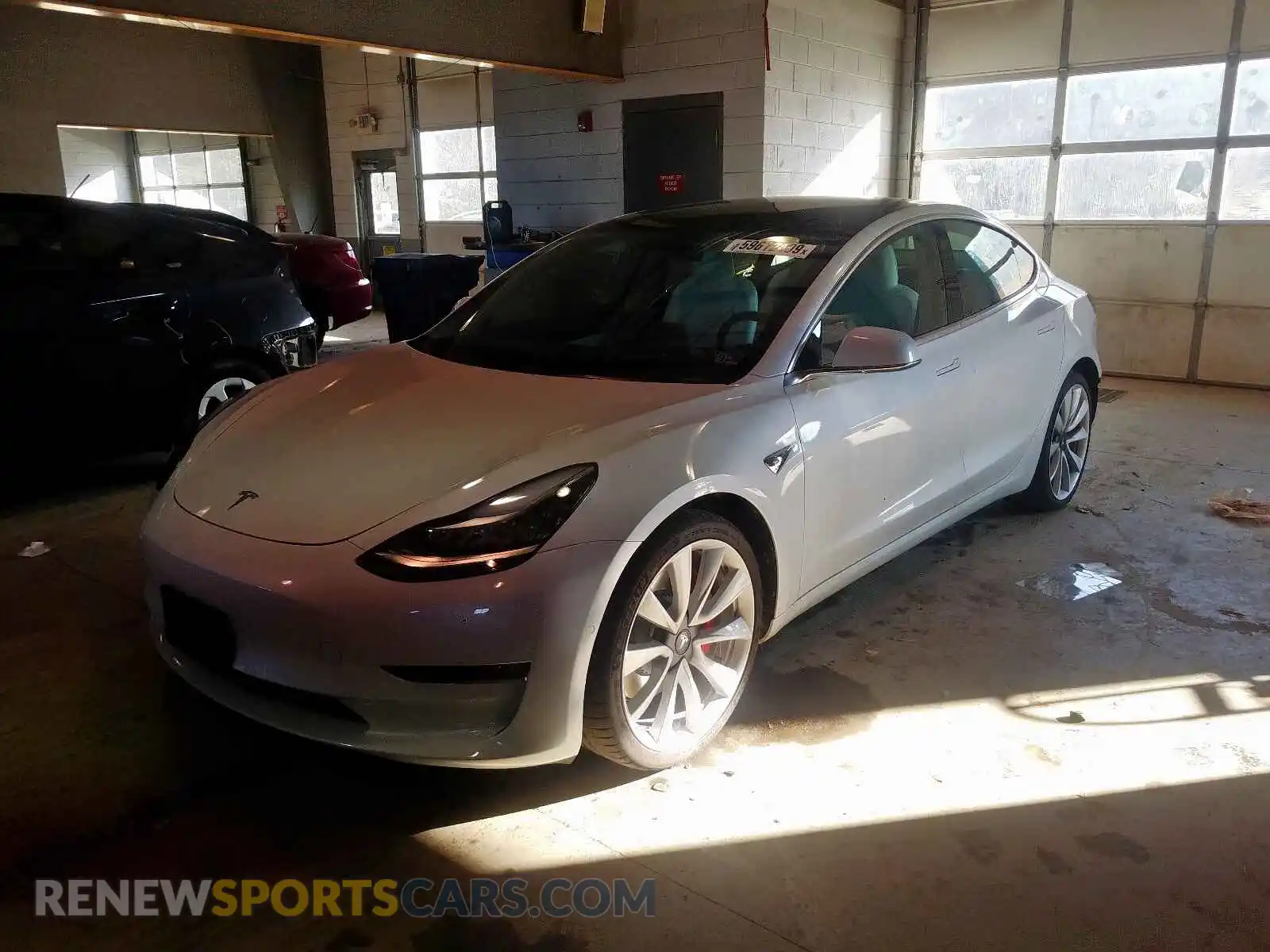 2 Photograph of a damaged car 5YJ3E1EB6KF487384 TESLA MODEL 3 2019