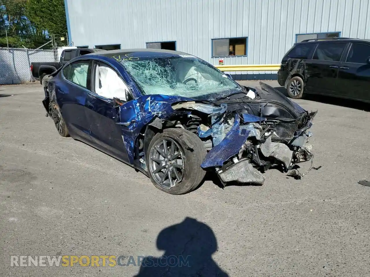1 Photograph of a damaged car 5YJ3E1EB6KF497204 TESLA MODEL 3 2019