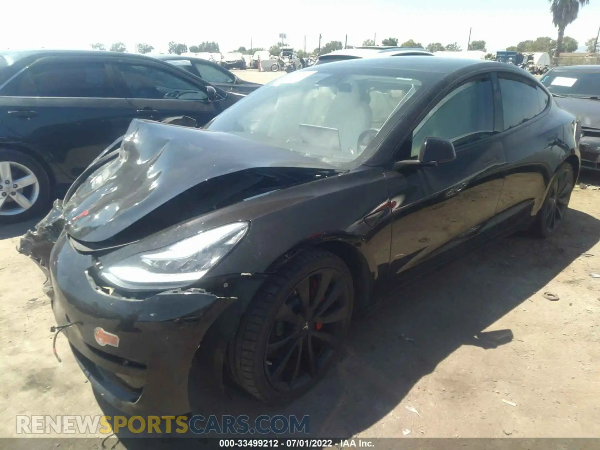 2 Photograph of a damaged car 5YJ3E1EB6KF498014 TESLA MODEL 3 2019