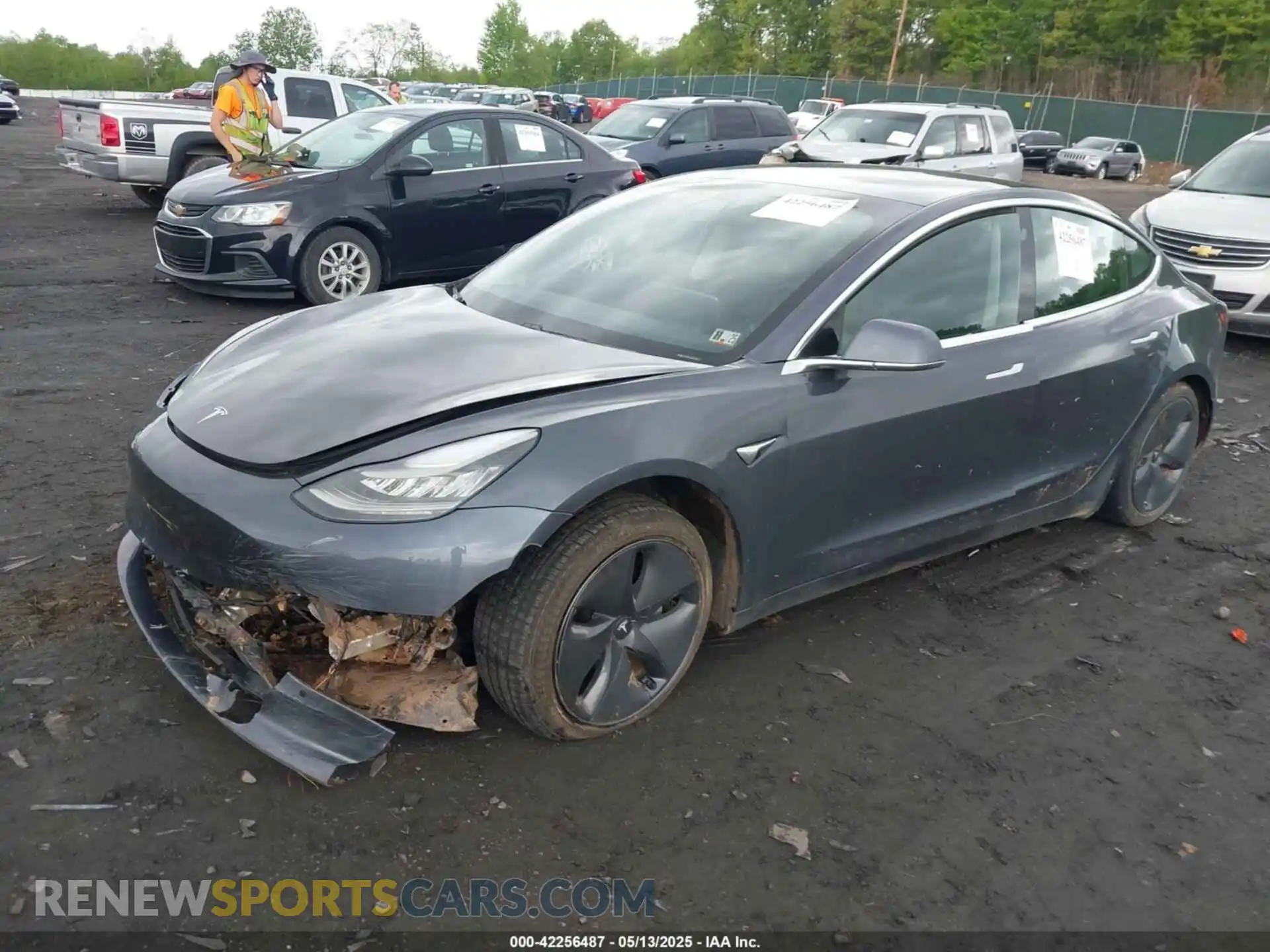 2 Photograph of a damaged car 5YJ3E1EB6KF510193 TESLA MODEL 3 2019