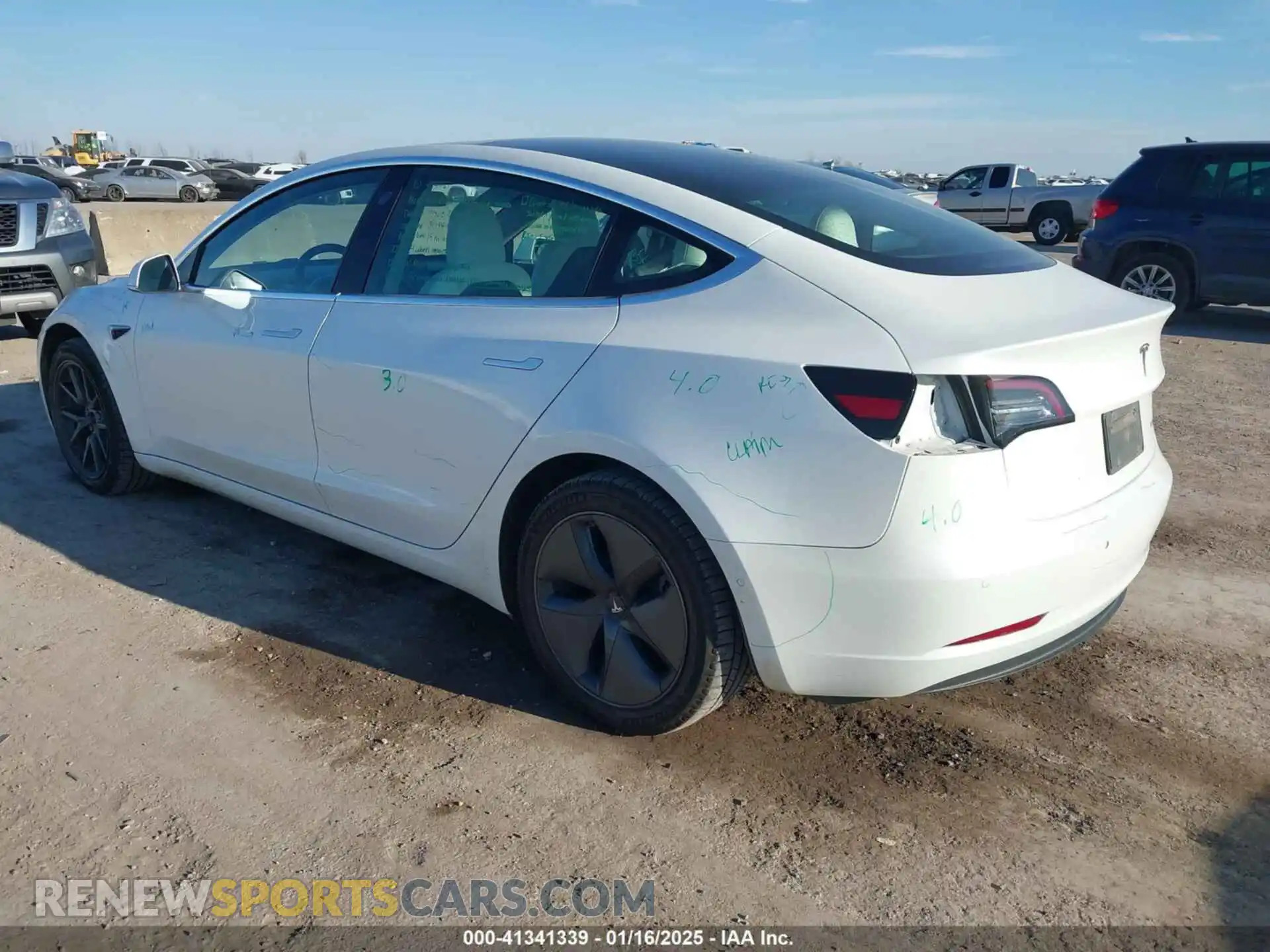 3 Photograph of a damaged car 5YJ3E1EB6KF513255 TESLA MODEL 3 2019