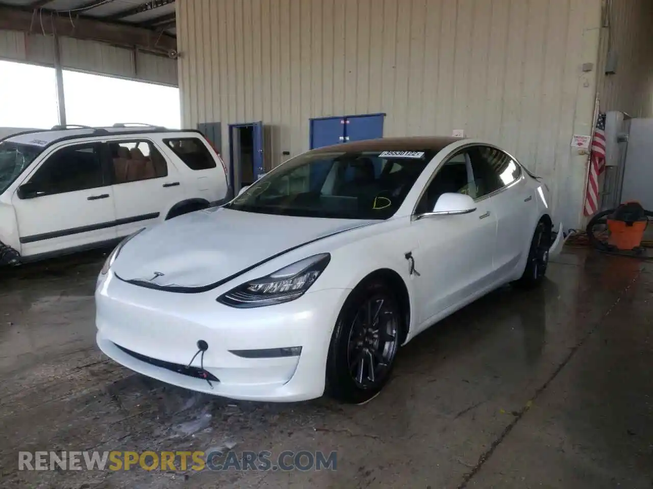 2 Photograph of a damaged car 5YJ3E1EB7KF191497 TESLA MODEL 3 2019