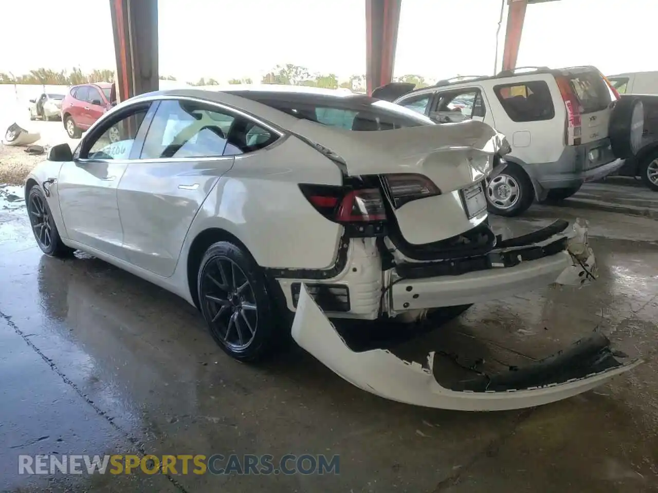 3 Photograph of a damaged car 5YJ3E1EB7KF191497 TESLA MODEL 3 2019