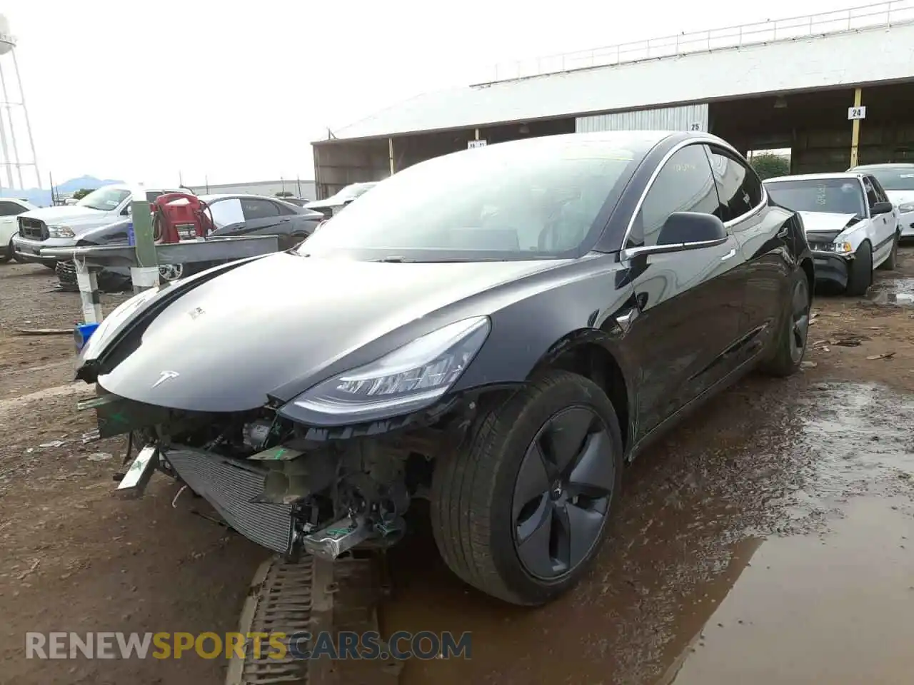 2 Photograph of a damaged car 5YJ3E1EB7KF194819 TESLA MODEL 3 2019