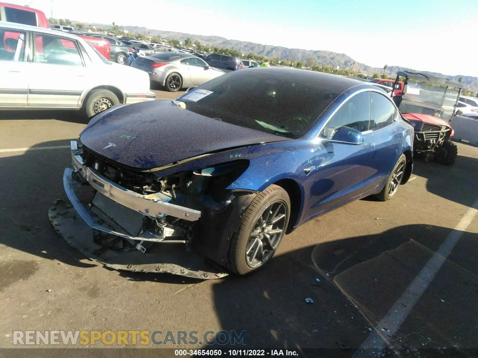 2 Photograph of a damaged car 5YJ3E1EB7KF211036 TESLA MODEL 3 2019