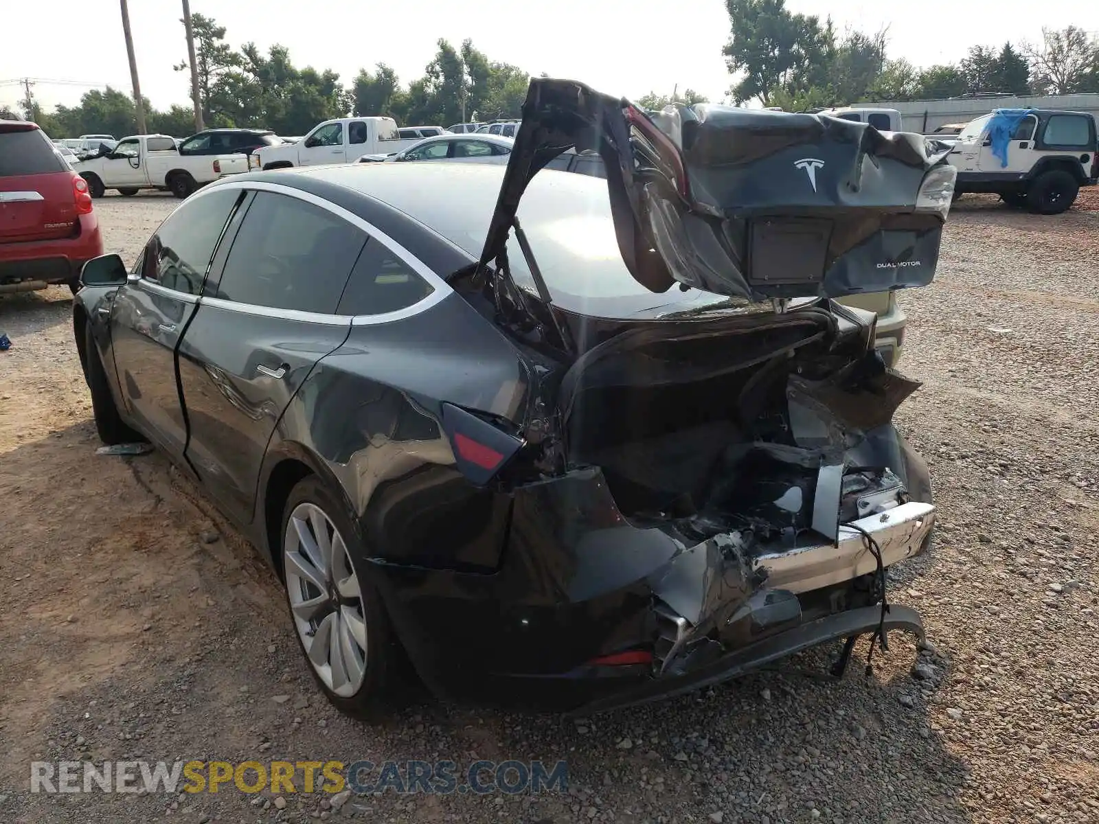 3 Photograph of a damaged car 5YJ3E1EB7KF213658 TESLA MODEL 3 2019