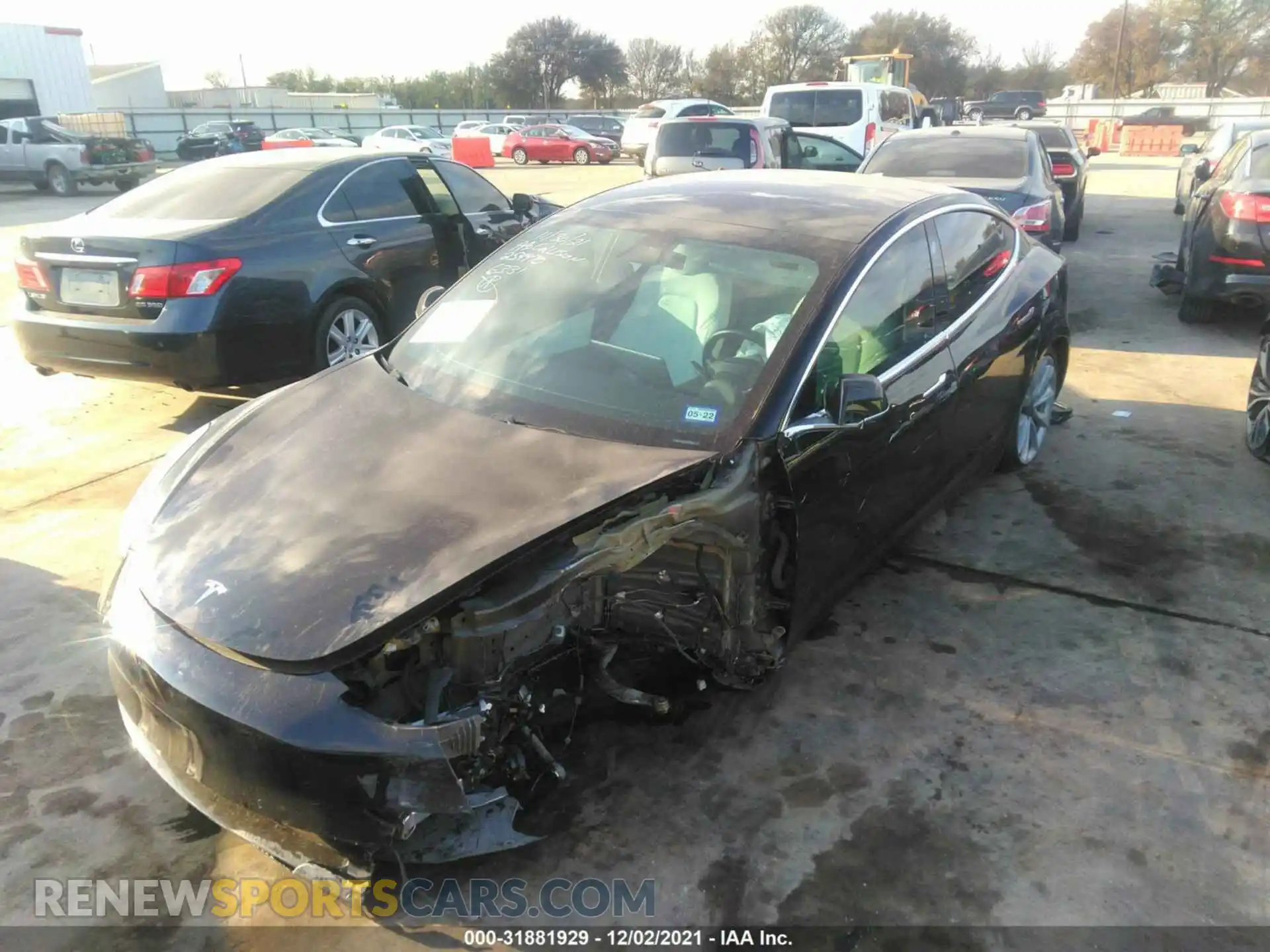 2 Photograph of a damaged car 5YJ3E1EB7KF213661 TESLA MODEL 3 2019