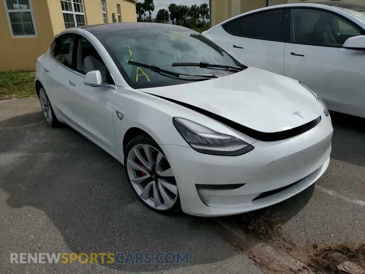 1 Photograph of a damaged car 5YJ3E1EB7KF214101 TESLA MODEL 3 2019