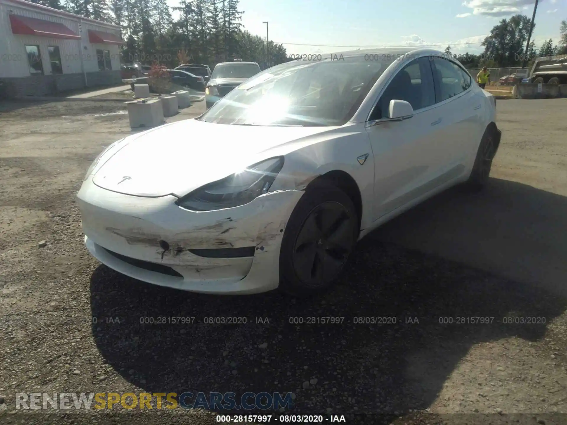 2 Photograph of a damaged car 5YJ3E1EB7KF361602 TESLA MODEL 3 2019