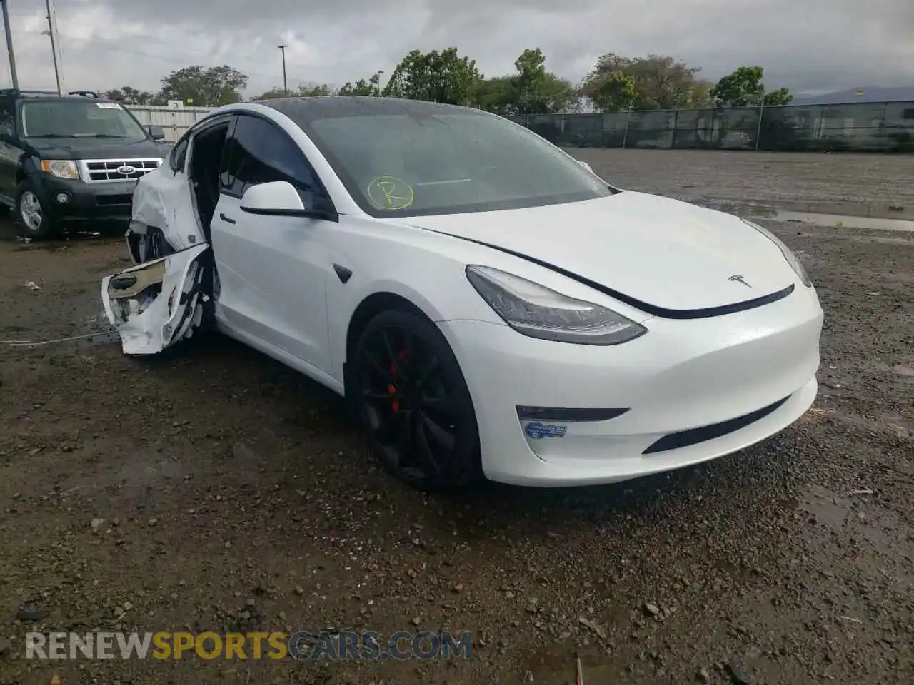 1 Photograph of a damaged car 5YJ3E1EB7KF368050 TESLA MODEL 3 2019