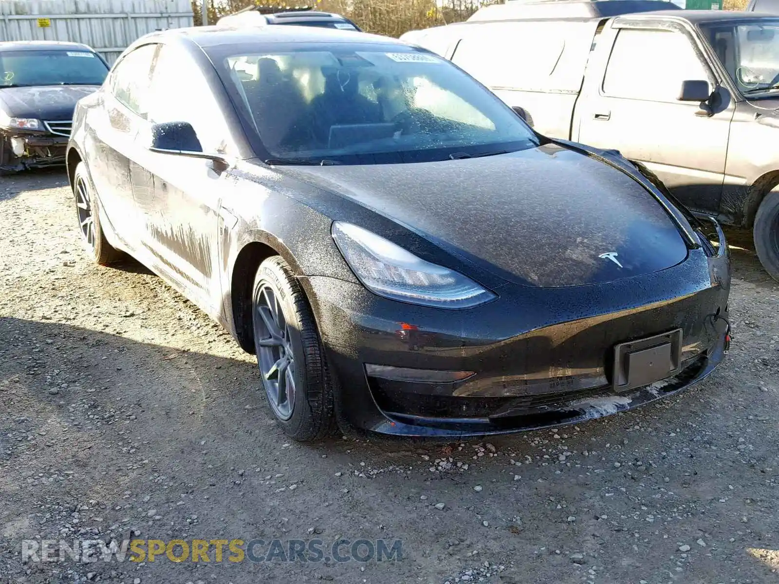 1 Photograph of a damaged car 5YJ3E1EB7KF385480 TESLA MODEL 3 2019