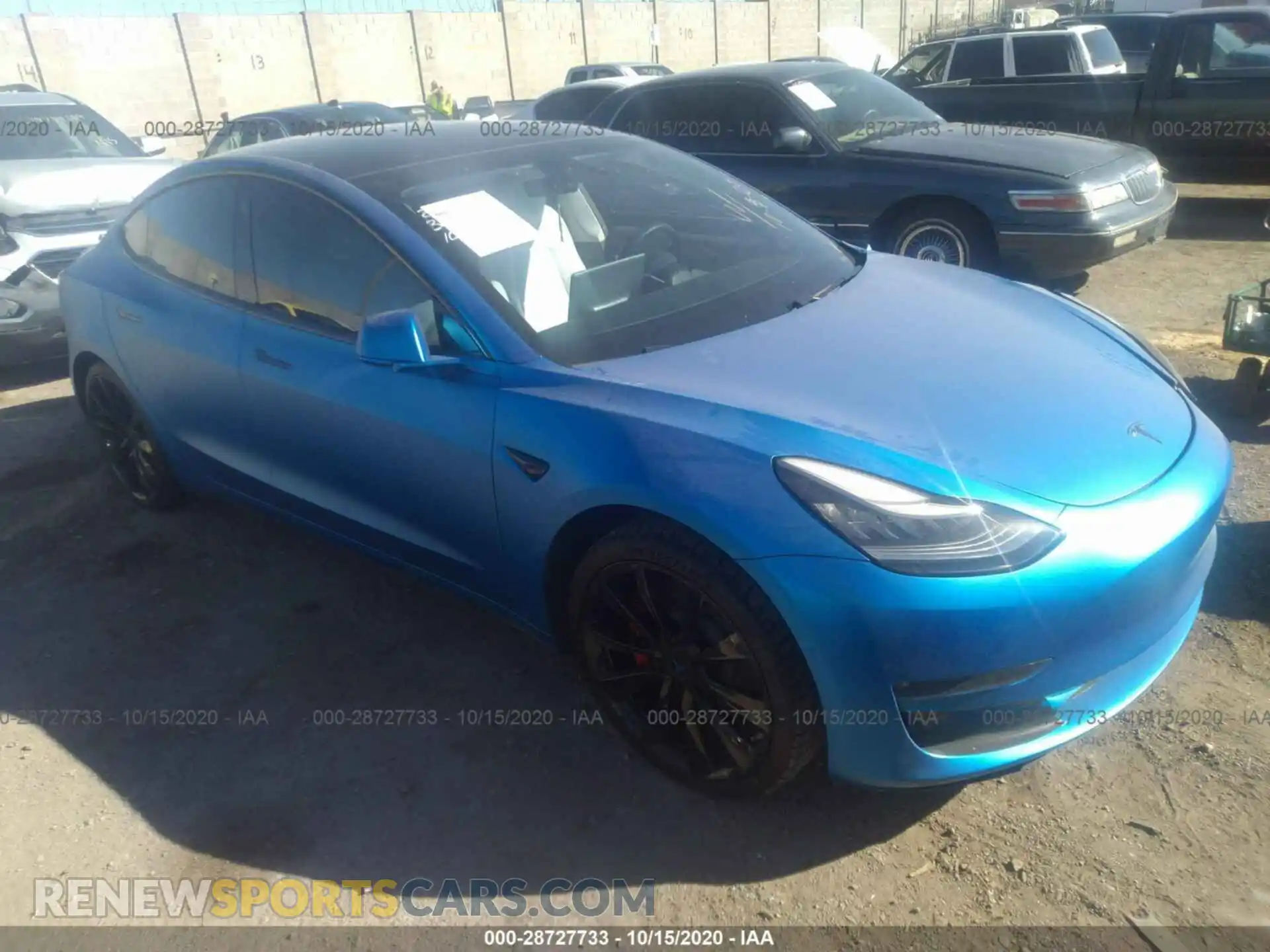 1 Photograph of a damaged car 5YJ3E1EB7KF408739 TESLA MODEL 3 2019