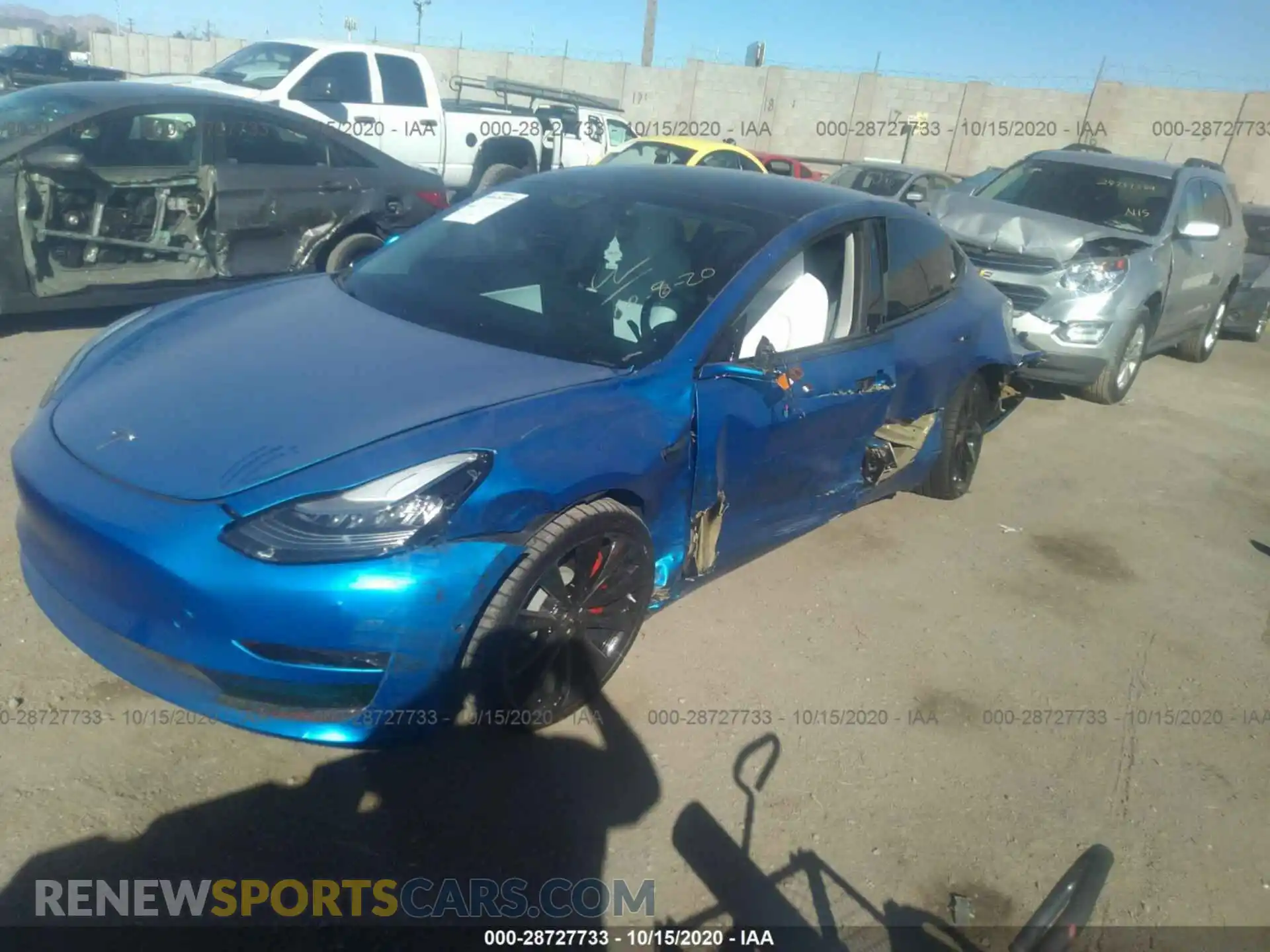 2 Photograph of a damaged car 5YJ3E1EB7KF408739 TESLA MODEL 3 2019