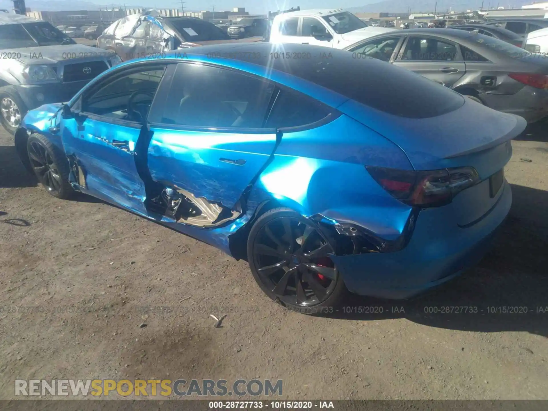 3 Photograph of a damaged car 5YJ3E1EB7KF408739 TESLA MODEL 3 2019