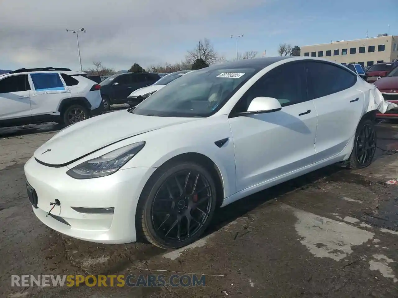 1 Photograph of a damaged car 5YJ3E1EB7KF413794 TESLA MODEL 3 2019
