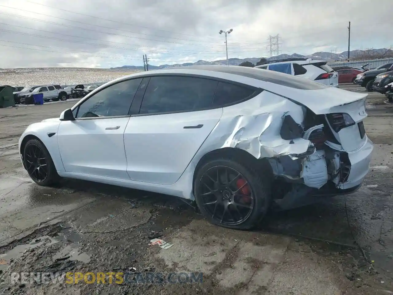 2 Photograph of a damaged car 5YJ3E1EB7KF413794 TESLA MODEL 3 2019