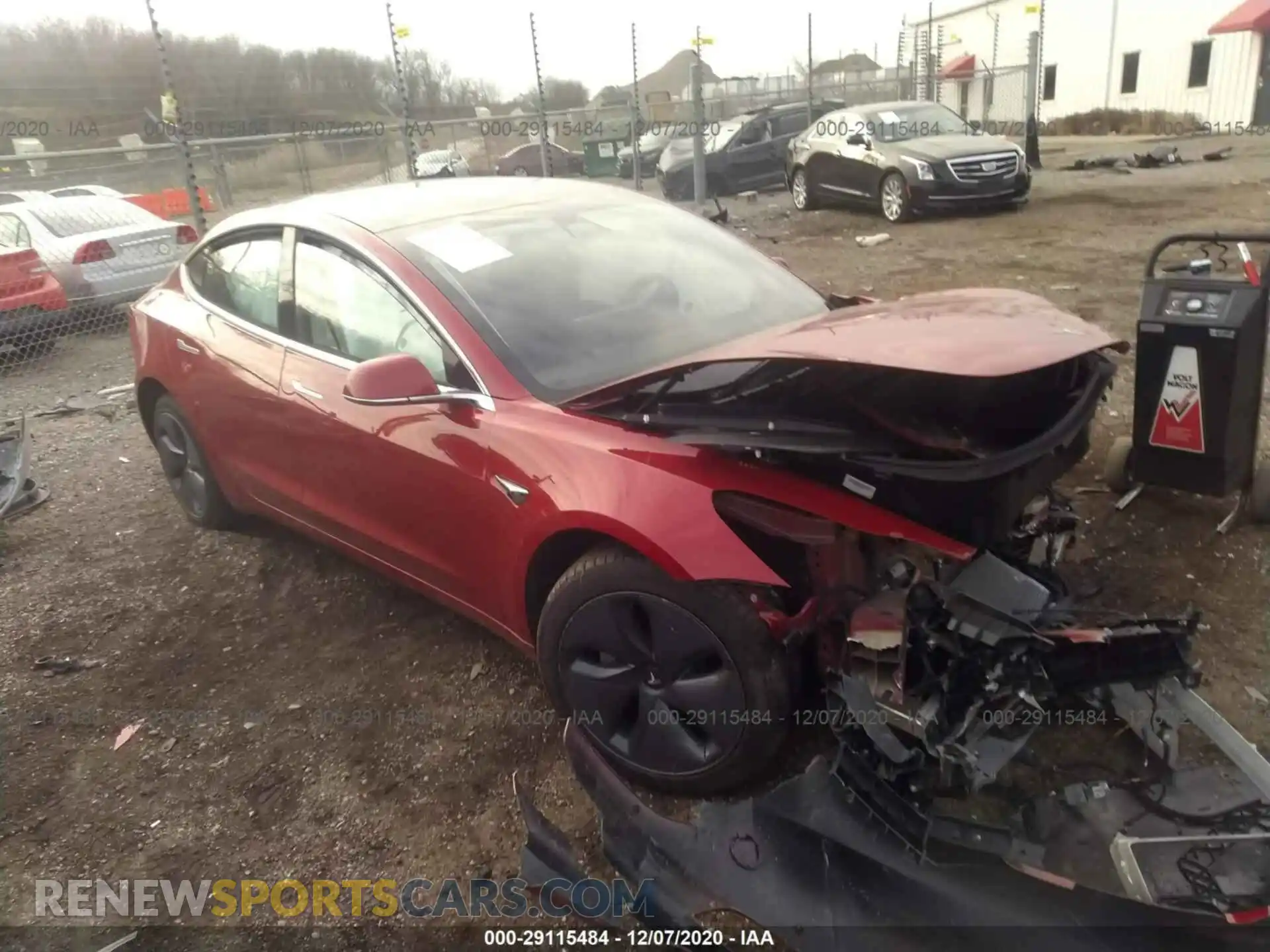 1 Photograph of a damaged car 5YJ3E1EB7KF418252 TESLA MODEL 3 2019