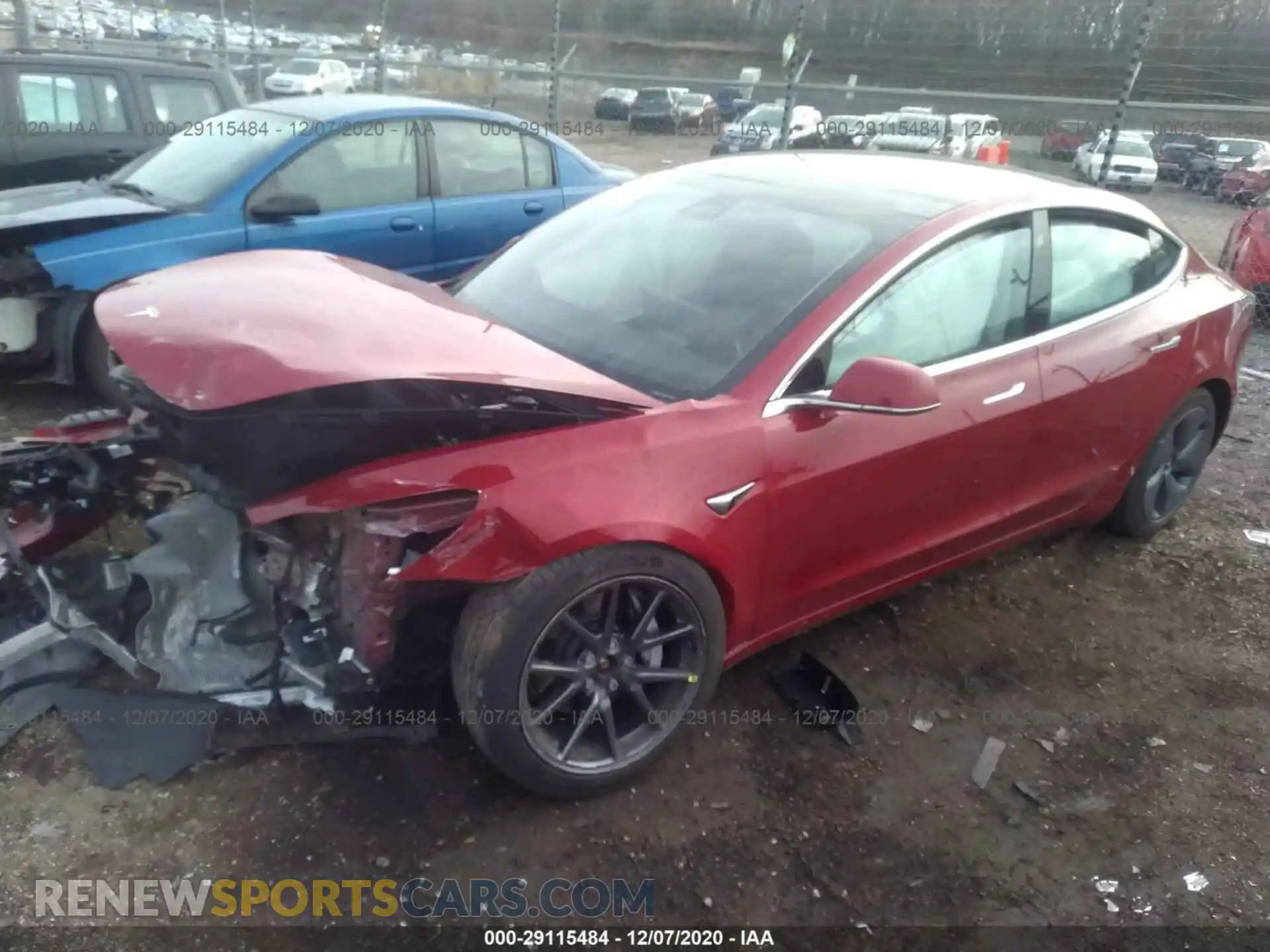 2 Photograph of a damaged car 5YJ3E1EB7KF418252 TESLA MODEL 3 2019