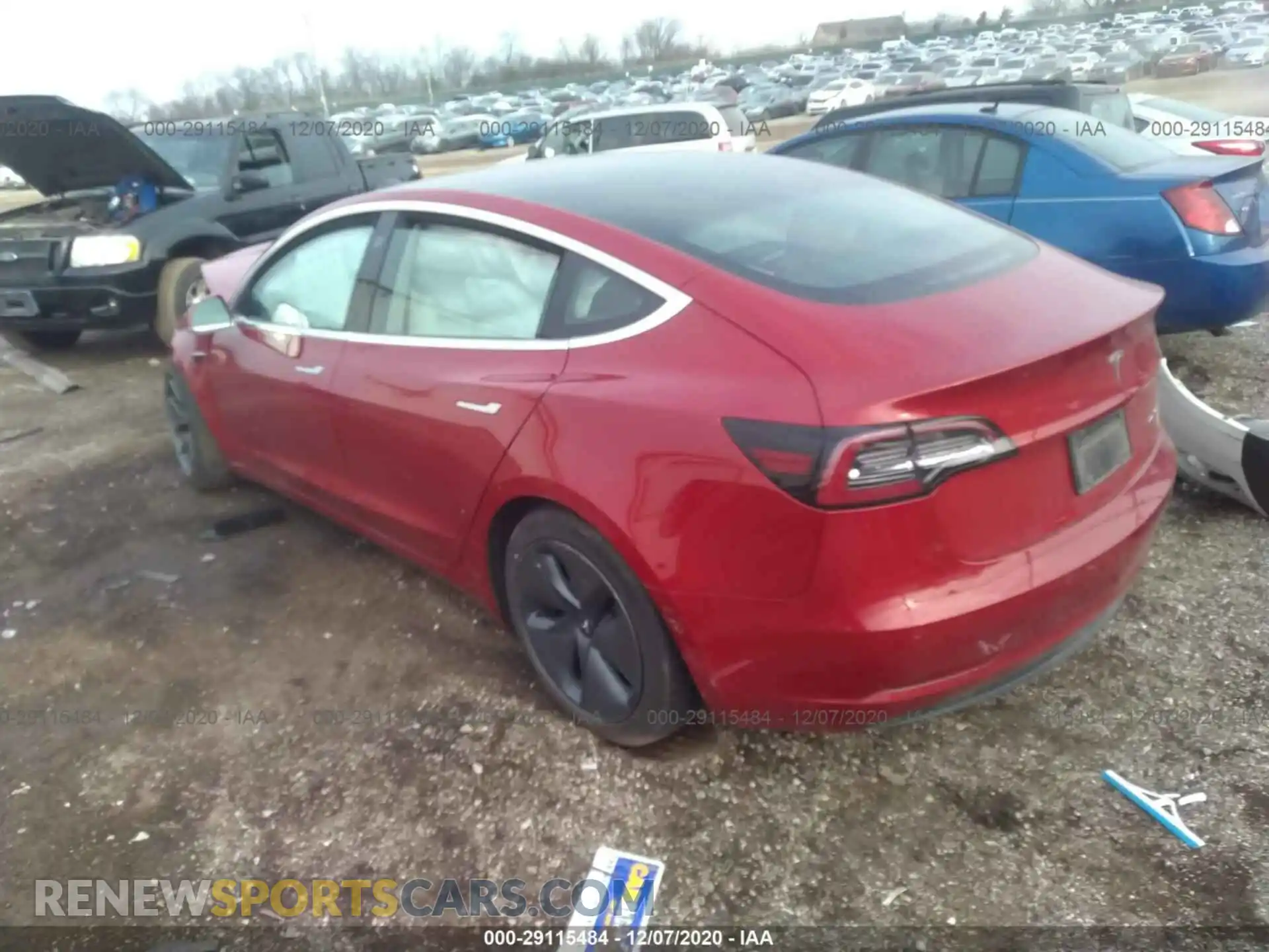 3 Photograph of a damaged car 5YJ3E1EB7KF418252 TESLA MODEL 3 2019