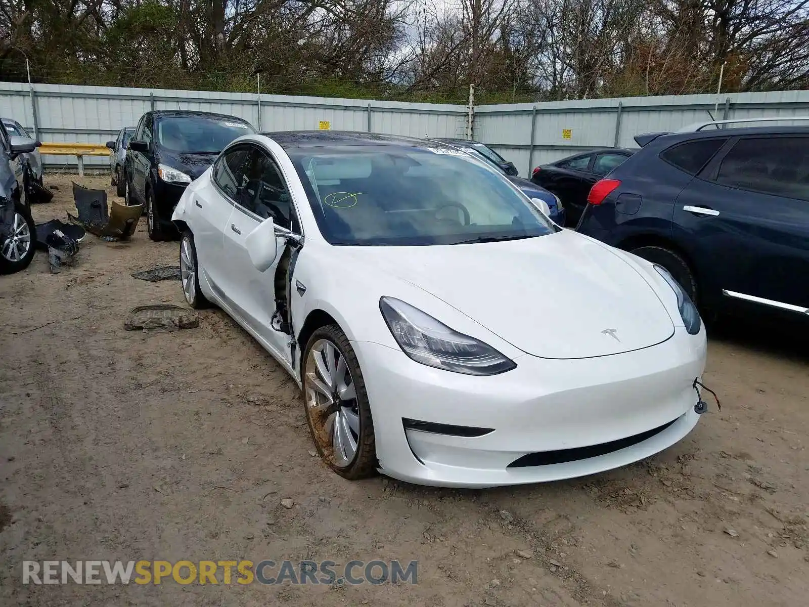1 Photograph of a damaged car 5YJ3E1EB7KF427422 TESLA MODEL 3 2019