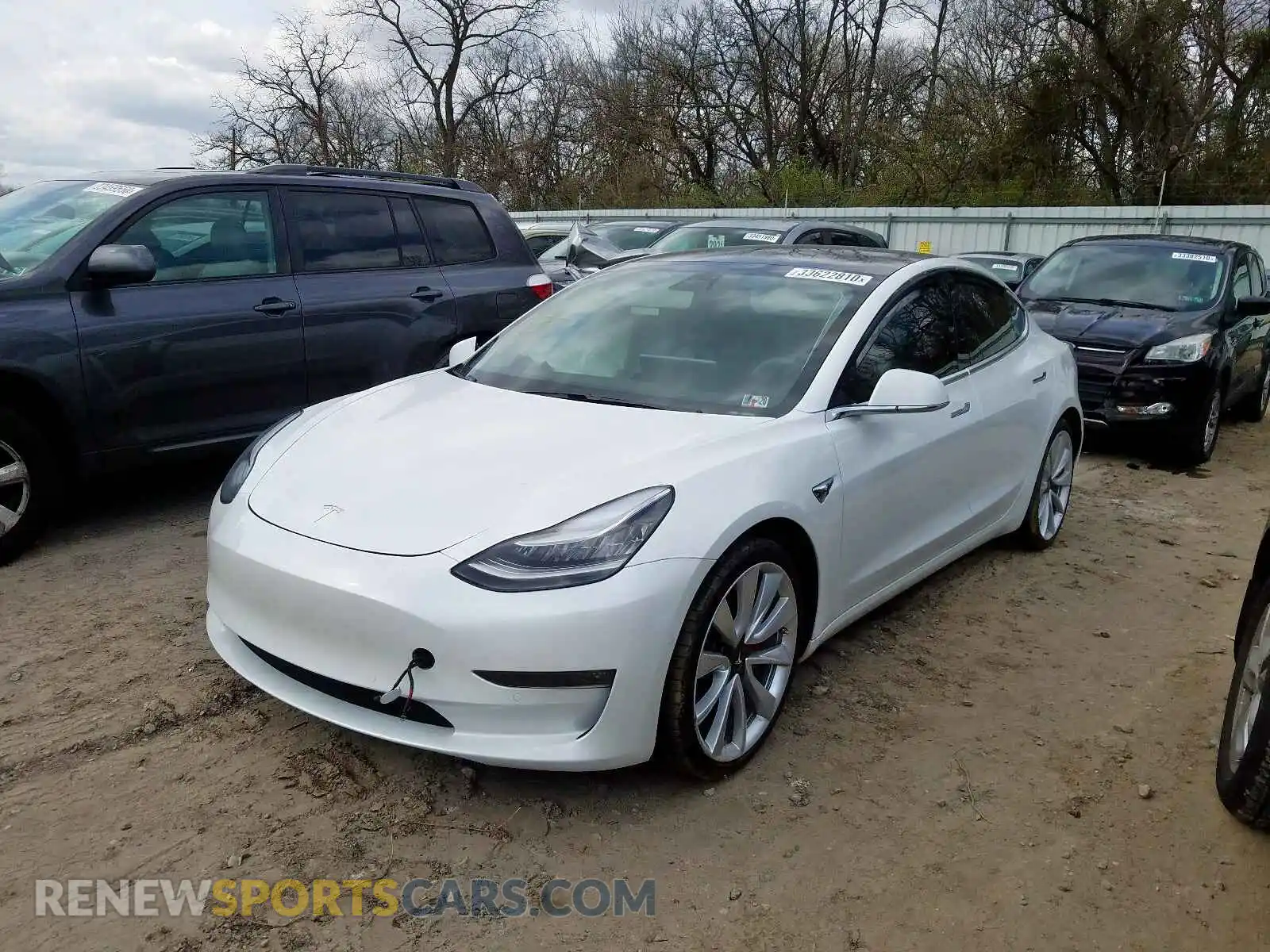2 Photograph of a damaged car 5YJ3E1EB7KF427422 TESLA MODEL 3 2019