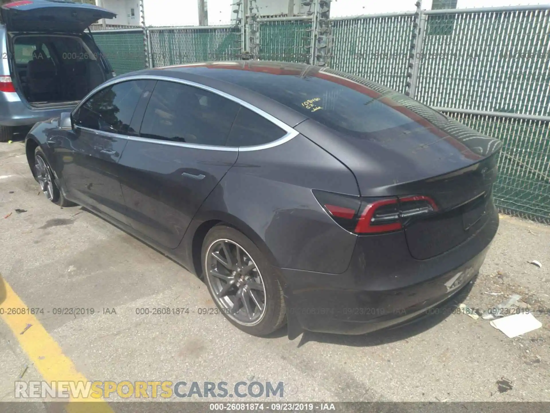 3 Photograph of a damaged car 5YJ3E1EB7KF432801 TESLA MODEL 3 2019